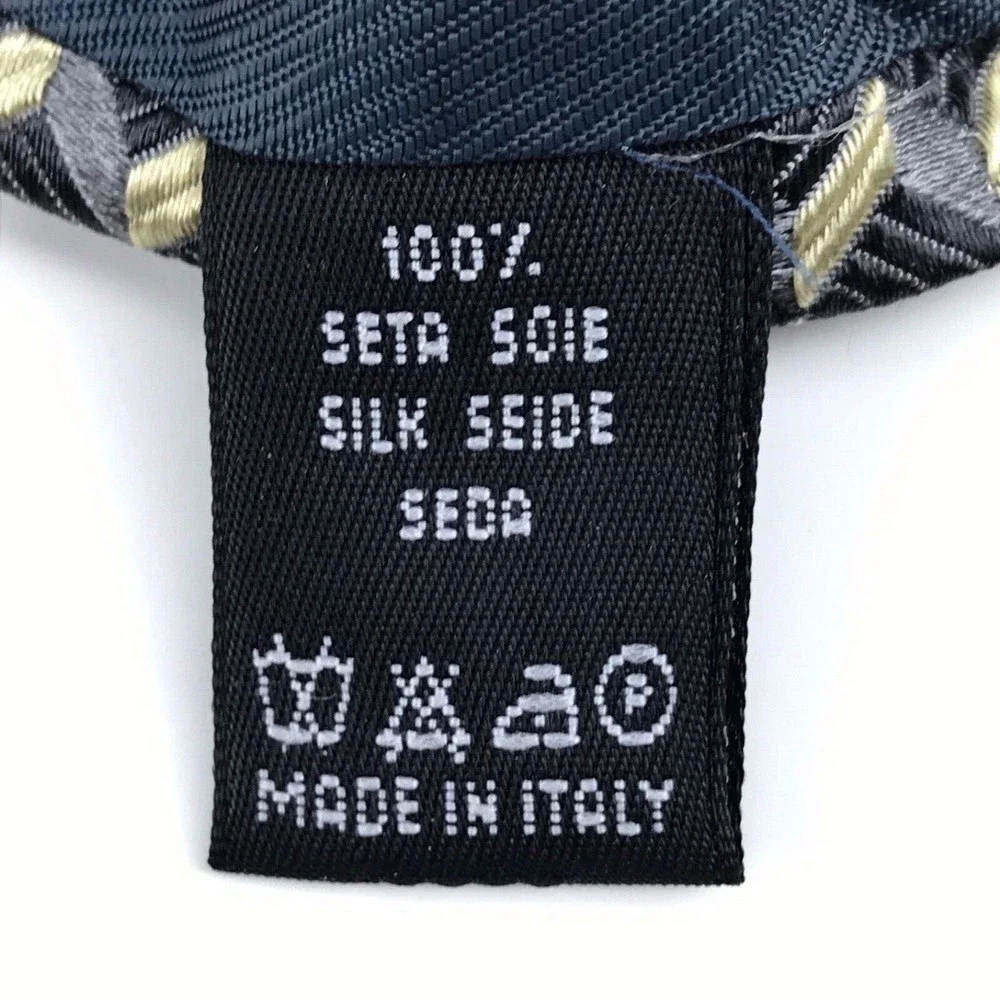 BOLGHERI Men's 100% Silk Necktie ITALY Designer Geometric Multicolor EUC 59